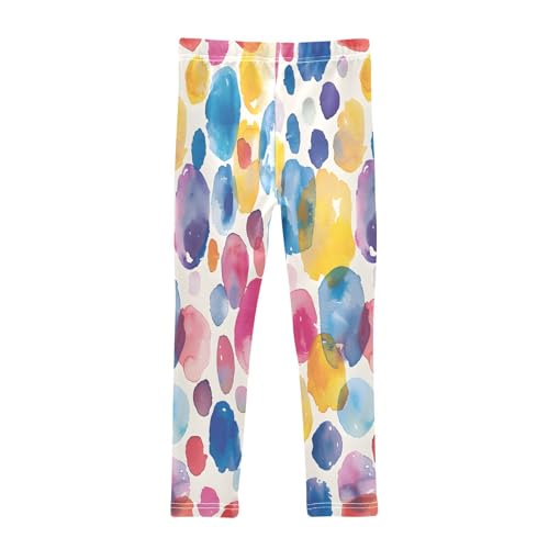 Bolaz Toddler Girls Leggings Printed Yoga Pants Leggings Abstract Watercolor Paint Spots for Kids2
