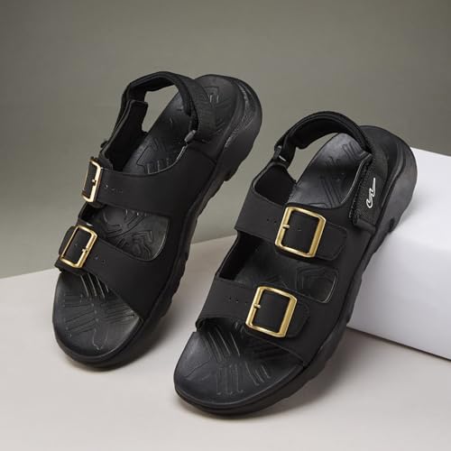 Image of Campus Men's GC-22164 BLK Sandal - 7UK /India 1Pair