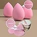 GFOUNS 21 pcs Beauty blender Makeup Sponge Bulk:Blender Sponges 21 Pcs for Liquid, Cream, and Powder, Multi-colored Pink make up sponges for foundation