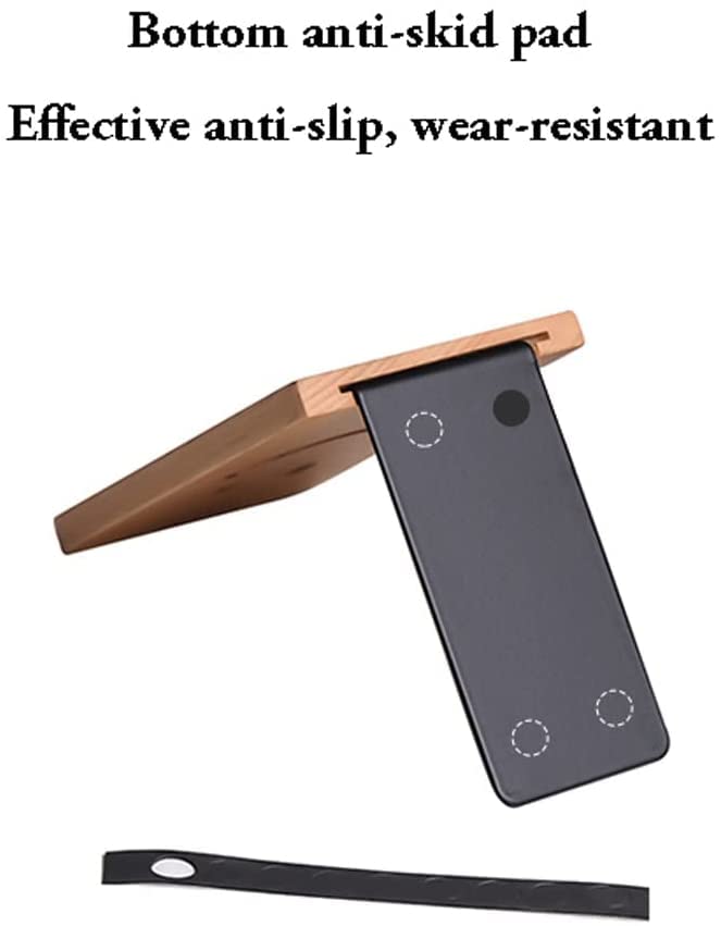 Fermalibri In Legno Di Noce E Ferro – Design Geometrico Antiscivolo Per Libri, CD E Riviste (13x8 Cm) - Tegongse