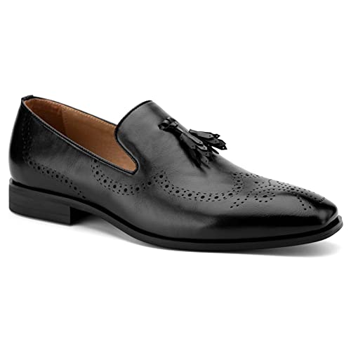 Image of Meijiana Mens Loafers Wedding Dress Shoes Slip-On Loafers for Men Tuxedo Suit Shoes