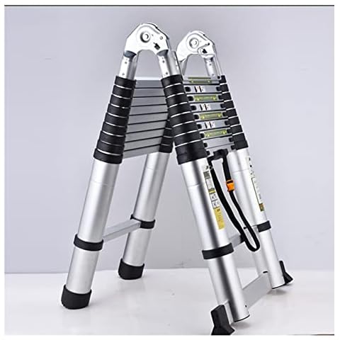 AWWXJ Telescopic Ladder Collapsible Ladder Multipurpose Portable Aluminium Load Bearing 150 Kg Outdoor And Indoor Use (Size : 6FT/6FT) Cover