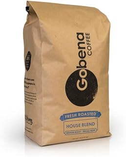5lb House Blend Medium Roast Whole Bean Coffee, 100% Arabica, 80oz, Bulk Coffee