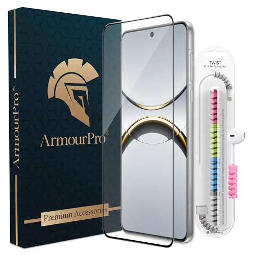 Image of ArmourPro Military Grade Gorilla Tempered Glass Screen Protector Compatible for Oppo Find X8 Pro with Edge to Edge Coverage, Cable Protector and Easy Installation kit (6.7 Inch)