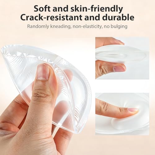 Image of ericotry 1 Pair Silicone Bra Inserts Waterproof Breast Enhancers Triangle Push Up Booster Pads for Swimsuit and Bikini (Transparent)