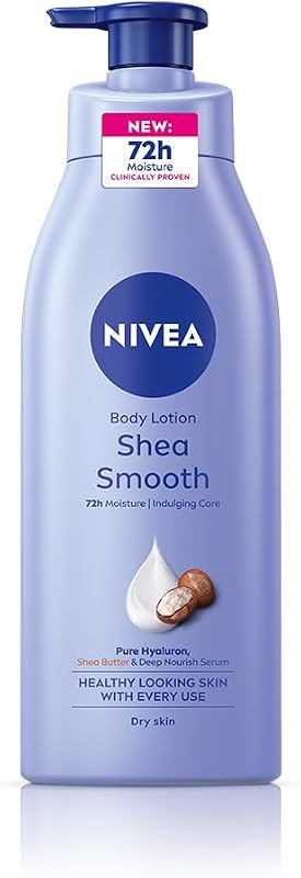 Loção corporal NIVEA Smooth Milk para pele seca, 400 mL