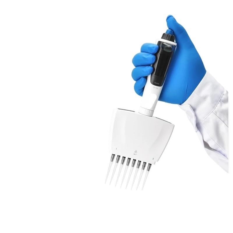 NURII Multifunktionale 8-Kanal-Elektropipette, elektrisch betriebene Pipettierpipette, 0,5-300ul mit digitaler Steuerung(30-300ul)