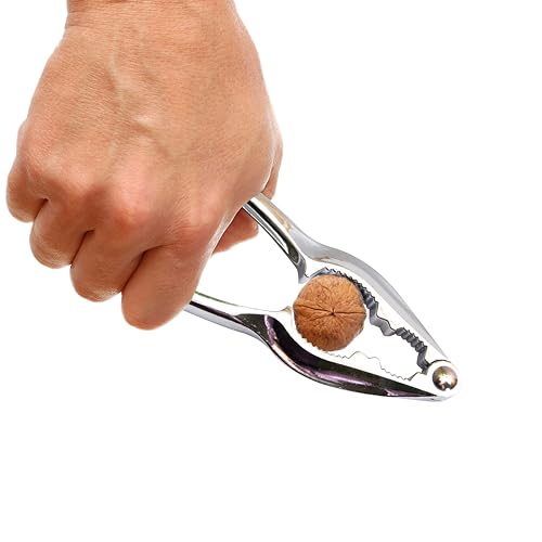 Primes DIY Nutcracker Heavy Duty with Non-Slip Handle Stainless Steel Nut Opener Tool for Walnut Hazelnut Almonds Pecan, Metal Nut Cracker Tool for All Sorts of Nuts, Home Kitchen Parties Tools