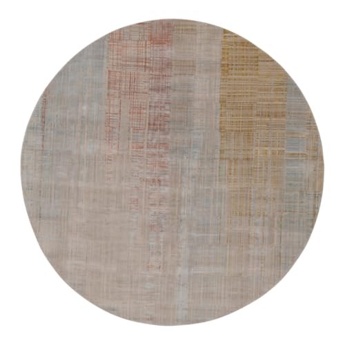 Rug & Kilim Modern Circle Rug with Multi-Color Abstract Pattern