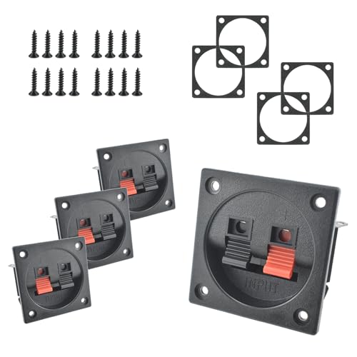 SATUY 4 piezas de caja de altavoces, caja de subwoofer de resorte...