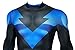 Bailu Halloween DC Comics Nightwing Costume Cosplay Bodysuit Jumpsuit For Kids 9-10T, Blue, Height:55inch -59inch (BA-NW-05)