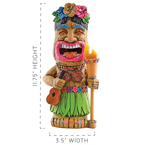 Darware Tiki Queen Solar Garden Statue, Solar-Powered Hawaiian Luau Party Pool Tiki Bar And Garden Decor #TOP7