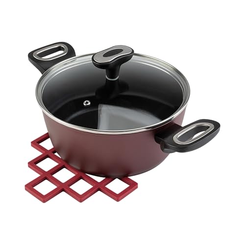 Jata Hogar HACC4546 - Salvamanteles de Silicona. Imantado. Resistente al Calor hasta 230 °C. 20 x 20 cm. Soporte magnético para ollas, sartenes, cacerolas, … Antideslizante. Flexible. Fácil Limpieza