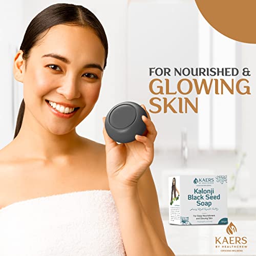 Image of Kaers Kalonji Hair & Skin Care Combo | Black Seed & Henna Shampoo | Pure Black Seed Luxury Soap | Nourishment Hair & Skin | Deep Nourishment & Glowing Skin | Men & Women - 200ml+150gm Value Pack