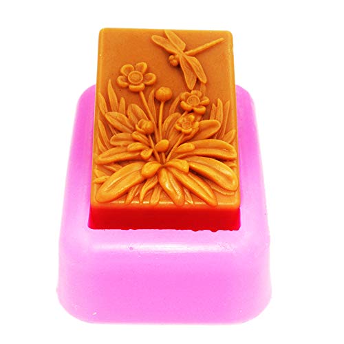 Dragonfly Flower Silicone Soap Mold For Soap Candle Chocolate Candy Silicone Molds For Soaps Bombs Baking Fondant S515 #TOP4