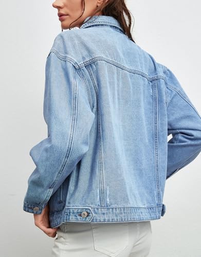 Kedera Women Casual Button Down Denim Jacket Long Sleeve Oversized Jean Jacket Fall Winter Trendy 2025 Fashion Coat2
