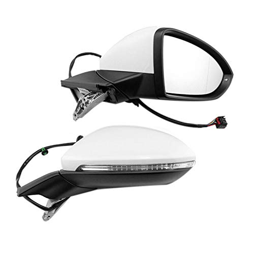 Specchietto Retrovisore Pieghevole Elettrico per Auto Specchietto Riscaldante con Luce per Golf 7 MK7 2014-2016 5GG 857507 Un Sinistra