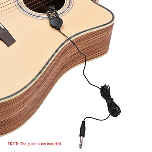 Henniu Captador de instrumento clip-on Mini transdutor de captador de guitarra com conector de 1/4 d