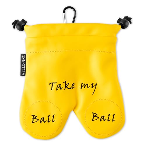 Funny Yellow Golf Ball Pouch Bag