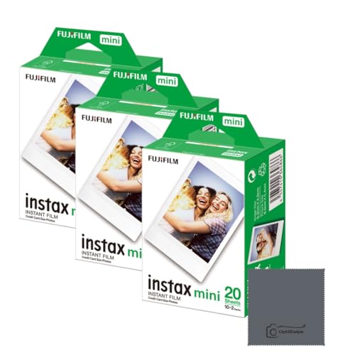Fujifilm Mini Film: 60 Aufnahmen insgesamt, (10 Blatt x 6) - Multipack für Fujifilm Sofortbildkameras – OptiSwipe Bundle