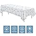 HOAKWA Ocean Seashell Party Decorations Tablecloth, 3 Pcs Beach Coastal Last Toast on the Coast Bachelorette Supplies Table Cover for Summer Birthday, Bridal Shower, Disposable, 55in x 86in