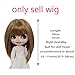 Tzncos Just 1pc wig fit for 10-11 inch Head Dolls, Blyth Qbaby Amydoll Wig Short Straight Collection Hair (Light Brown)