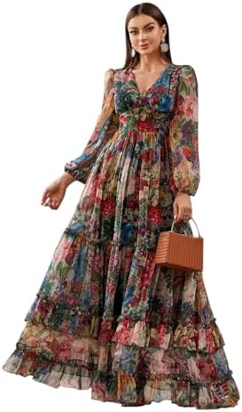 LITZO Women's Georgette A-Line Maxi Dress