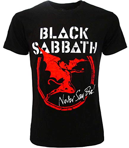 Camiseta Black Sabbath Original Never Say Die Oficial Negra Camiseta Heavy Metal Since 1968 Negro S