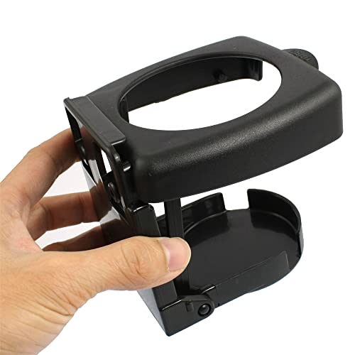 Uxcell Black Plastic Folding Car Truck Drink Cup Can Bottle Holder Stand #TOP5