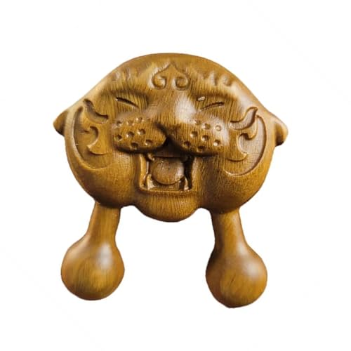 Frdun Beauty Green Sandalwood Facial Massager, Universal Acupressure Massager with Wide Tooth Combs, Gua Sha, Jade Roller, Sandalwood Material