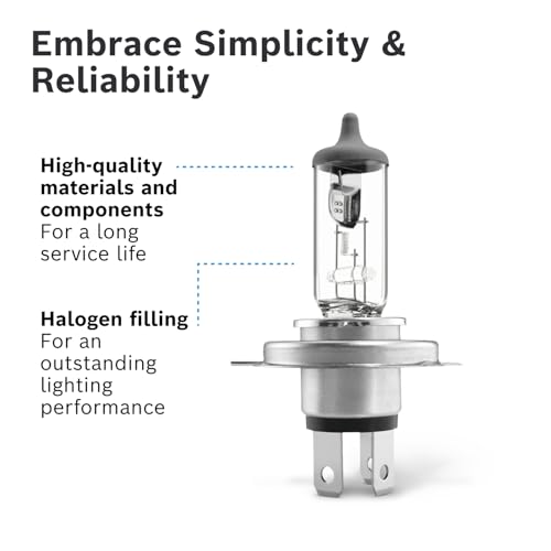 Bosch H4 (472) Pure Light Halogen Headlight Bulb, 12V 60/55 W, Original Quality - Socket Type P43t - 1 Replacement Car Light Bulb - Image 5