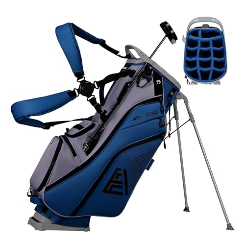 ASK ECHO Golf ST-14 Hybrid Stand Bag 14-Way Divider Quick Putter Clip