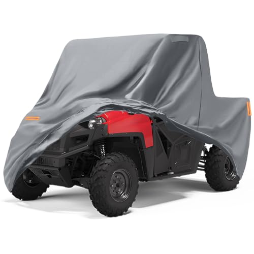 Image of Waterproof UTV Cover Compatible with Polaris Ranger 500 570 800 ETX 2 Seats | 6 Layers Outdoor Cover with Cotton Liner, Air Vents, Door Zipper and Windproof Buckles for Rain Snow Dust Protection