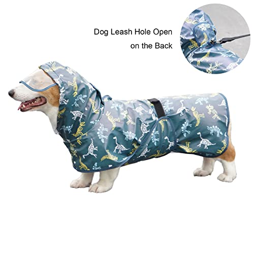 Waterproof Dog Raincoat, Adjustable Reflective Dog Rain Coat With Hoodie, Lightweight Dog Rain Jacket Dog Poncho Slicker With Leash Hole For Small Medium Large Dogs (Xx-Large, Green) #TOP1