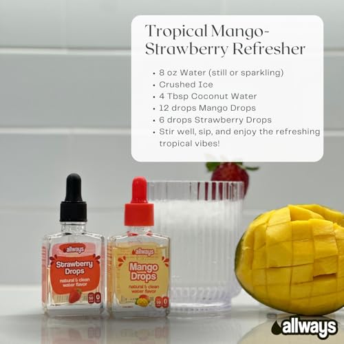 Image of Allways Drops Mango Water Enhancer | Sugar Free | 50 Servings