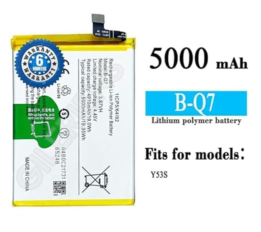 Image of Original B-Q7 Battery for Vivo Y53S / V2111A / V2058 Battery with 6 Month warrenty** (BB117)