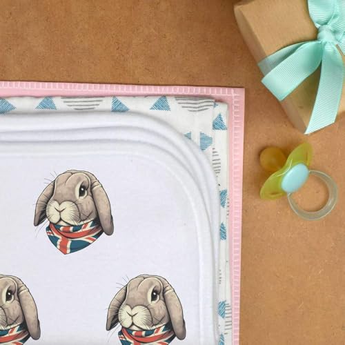 Azeeda 'Lop Eared Bunny' Baby Burp/Wash Cloth (BC00028914)3