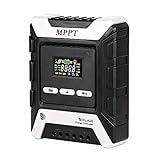 S SMAUTOP 30A Controlador de Carga Solar MPPT 6 Protección 12V / 24V / 48V / 60V / 72V Sistema de Identificación Automática de Voltaje de Batería Pantalla LCD a Color Panel Regulador Solar MPPT