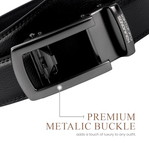 Image of HAMMONDS FLYCATCHER Genuine Leather Belt for Men - Perfect for Formal and Casual Wear - Adjustable Waistband up to 46 Inches - Autolock Belt for Formal and Casual Wear