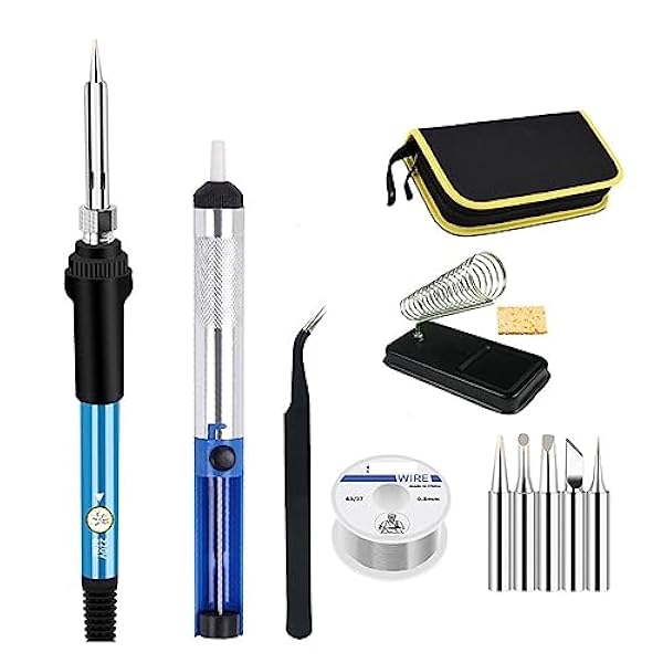 Lödning kit Justerbar temperatur Elektrisk lödkolv, lödtennsvetsning Löduppvärmning, spetsreparationsverktyg (Color : 10pcs 1bag, Size : 1)