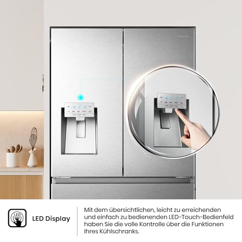 Hisense RF728N4SASE French Door Kühl-Gefrier-Kombination Premium Inox-Look – Bild 14