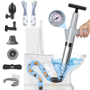 InShareplus Toiletten-Saugglocke Hochdruck-Set