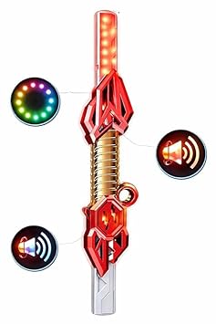 Braintastic Kids LED Light Saber Sword Toy with Sound | Glowing Action Toy Stick | Battery Operated Toy for Boys & Girls (Multicolor Small)