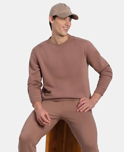 Image of Jockey US92 Men Super Combed Cotton Rich Fleece Sweatshirt with StayWarm Technology