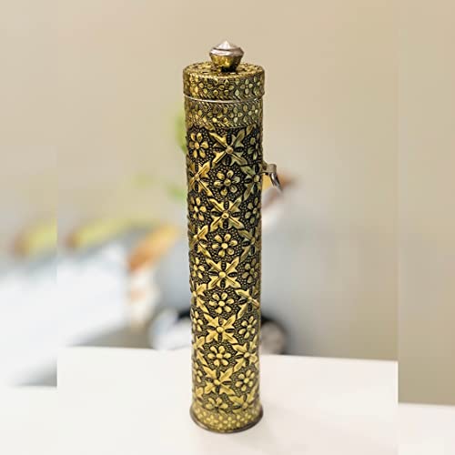 Image of RIOMAX Incense Stick Storage Container /Agarbatti Storage Box /Incense Holders Storage (Golden Oxidised)