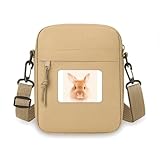 Dimensioni: 20 x 15 cm Mini borsa a tracolla con orecchie di lepre, in stile art déco, con capelli arancioni, per telefono cellulare