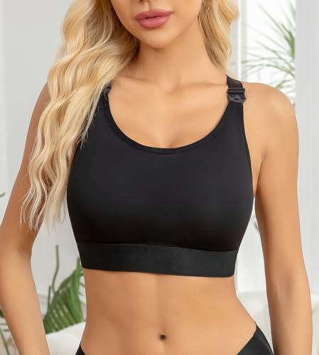 Suekaphin Supportive Nursing Bra Breastfeeding for Pregnant Women,Cross Back Maternity Bra Wire-Free Fixed Cups Wide Straps - Image 3