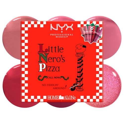 Image of NYX Professional Makeup Home Alone Butter Gloss Pinks/Reds, Limited Edition, Non-Sticky, Shiny Finish, Pink & Red Shades, 6-Piece Set