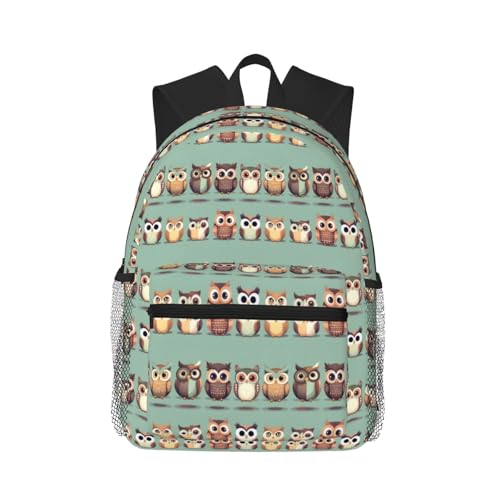 Sac à dos randonnée et camping au motif hiboux mignon pour le plein air