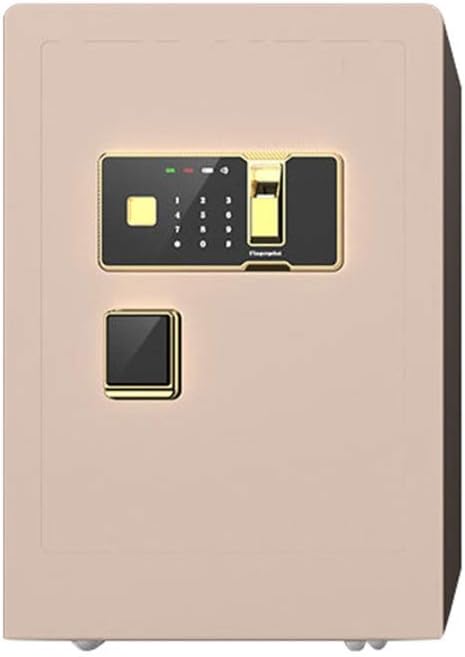 Fingerprint Password Office All Steel Wall into The Wardrobe Anti-Theft Home Bedside (Color : Pink) Safe